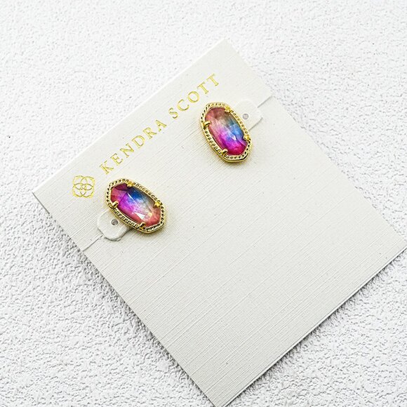 Kendra Scott Tricolor Shell Stud Earrings - Picture 1 of 1